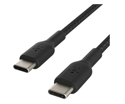 Kabel Belkin Kabel USB C na USB C 60W oplot, czarny 0,15m